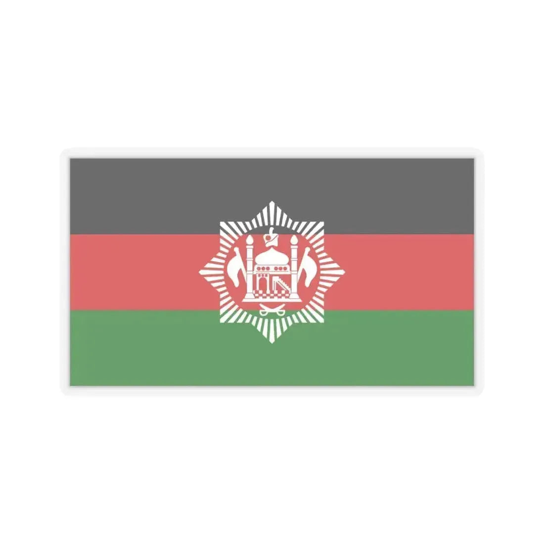 Flag of Afghanistan 1928 - STICKER Vinyl Kiss-Cut Decal 6 Inch Transparent - The Sticker Space