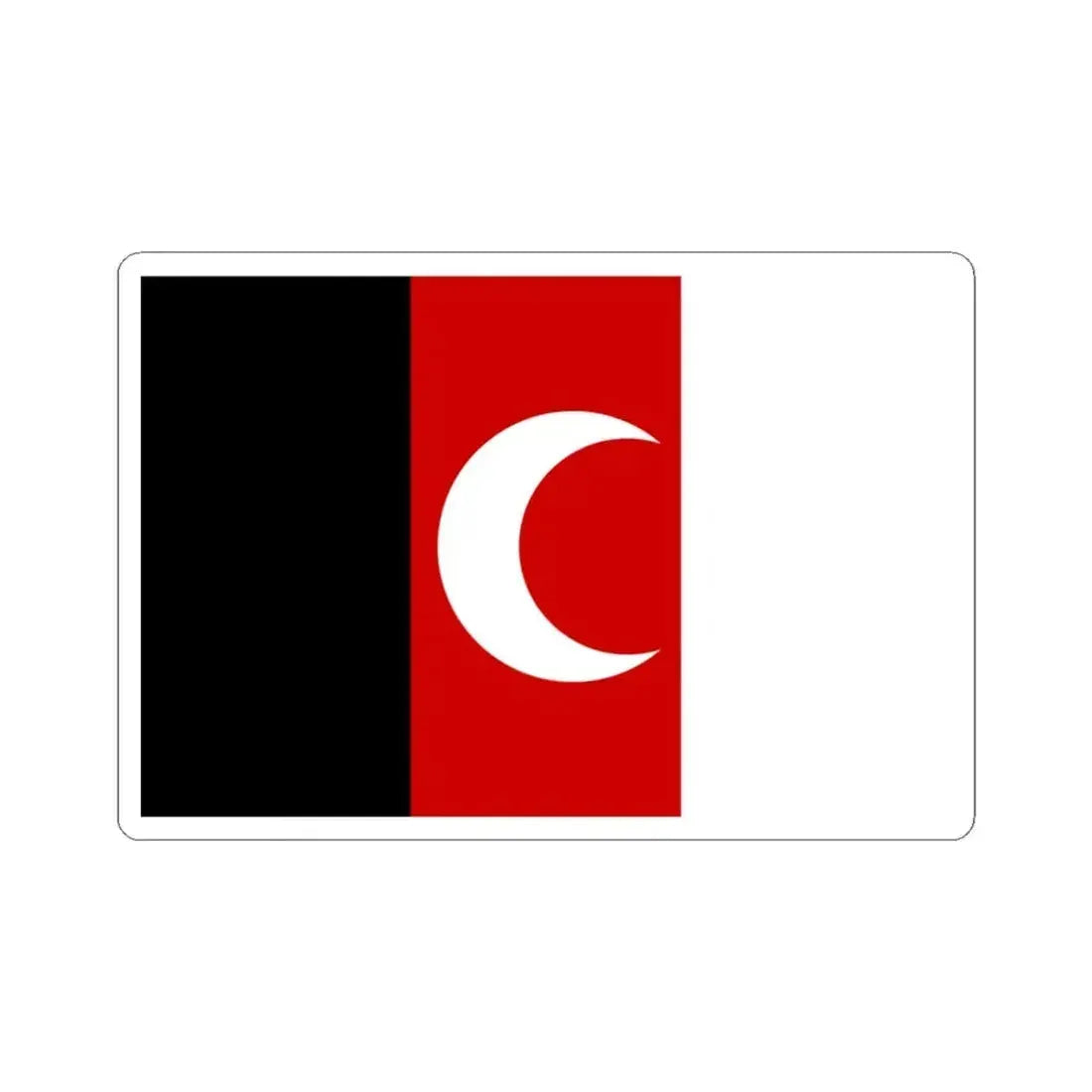 Flag of Afghanistan 1930s (Afghanistan) STICKER Vinyl Kiss-Cut Decal 3 Inch White - The Sticker Space