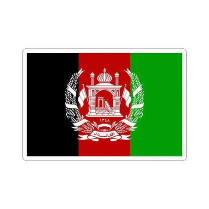Flag of Afghanistan 1931-1973 (Afghanistan) STICKER Vinyl Kiss-Cut Decal 3 Inch White - The Sticker Space
