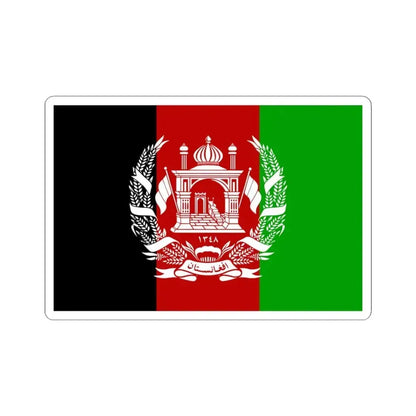 Flag of Afghanistan 1931-1973 (Afghanistan) STICKER Vinyl Kiss-Cut Decal 4 Inch White - The Sticker Space
