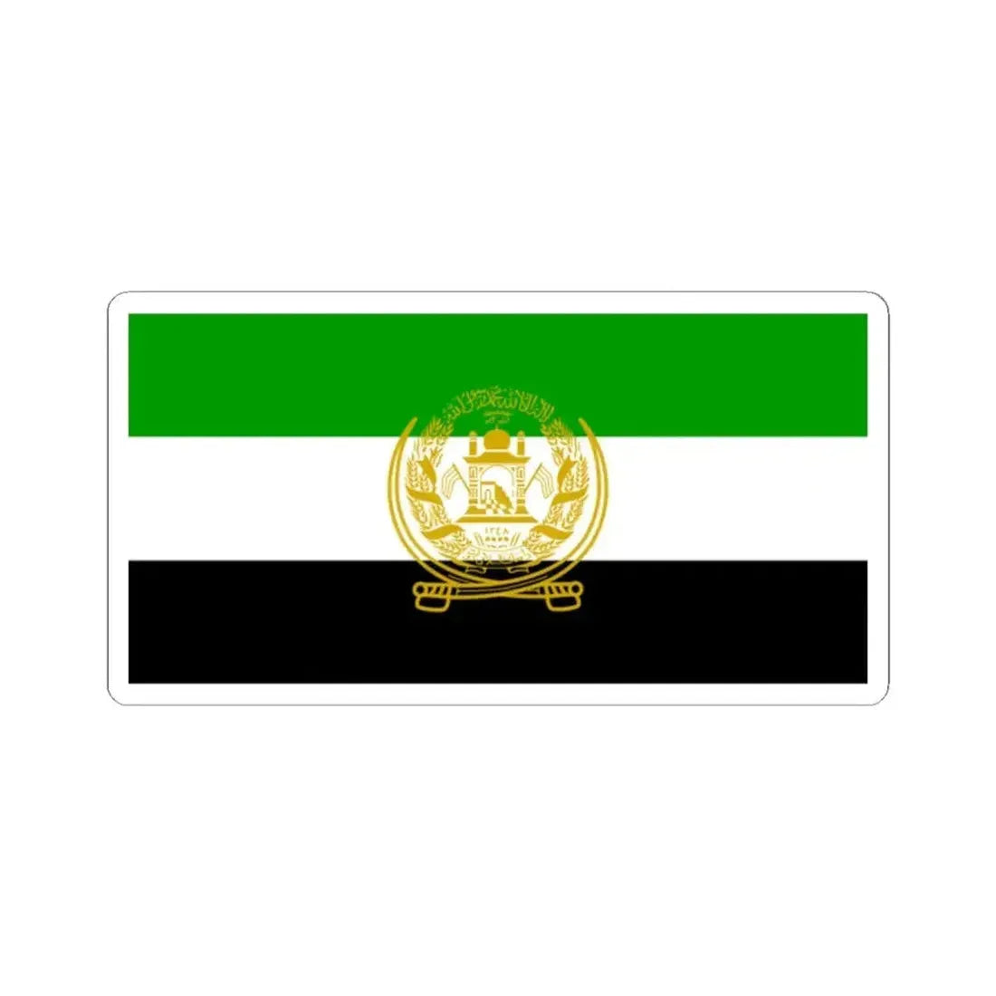 Flag of Afghanistan 1992-2001 (Afghanistan) STICKER Vinyl Kiss-Cut Decal 2 Inch White - The Sticker Space