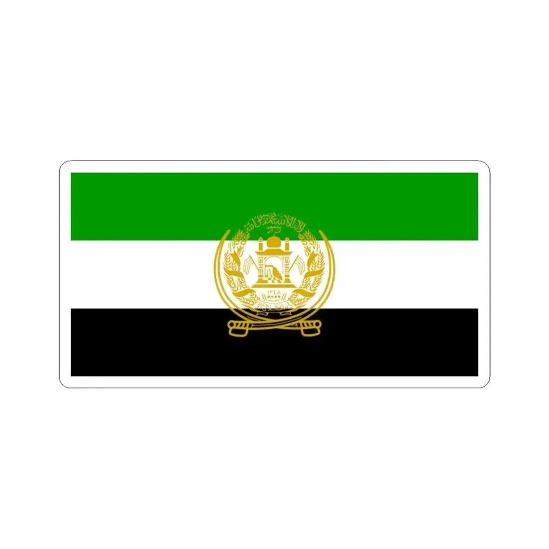 Flag of Afghanistan 1992-2001 (Afghanistan) STICKER Vinyl Kiss-Cut Decal 3 Inch White - The Sticker Space