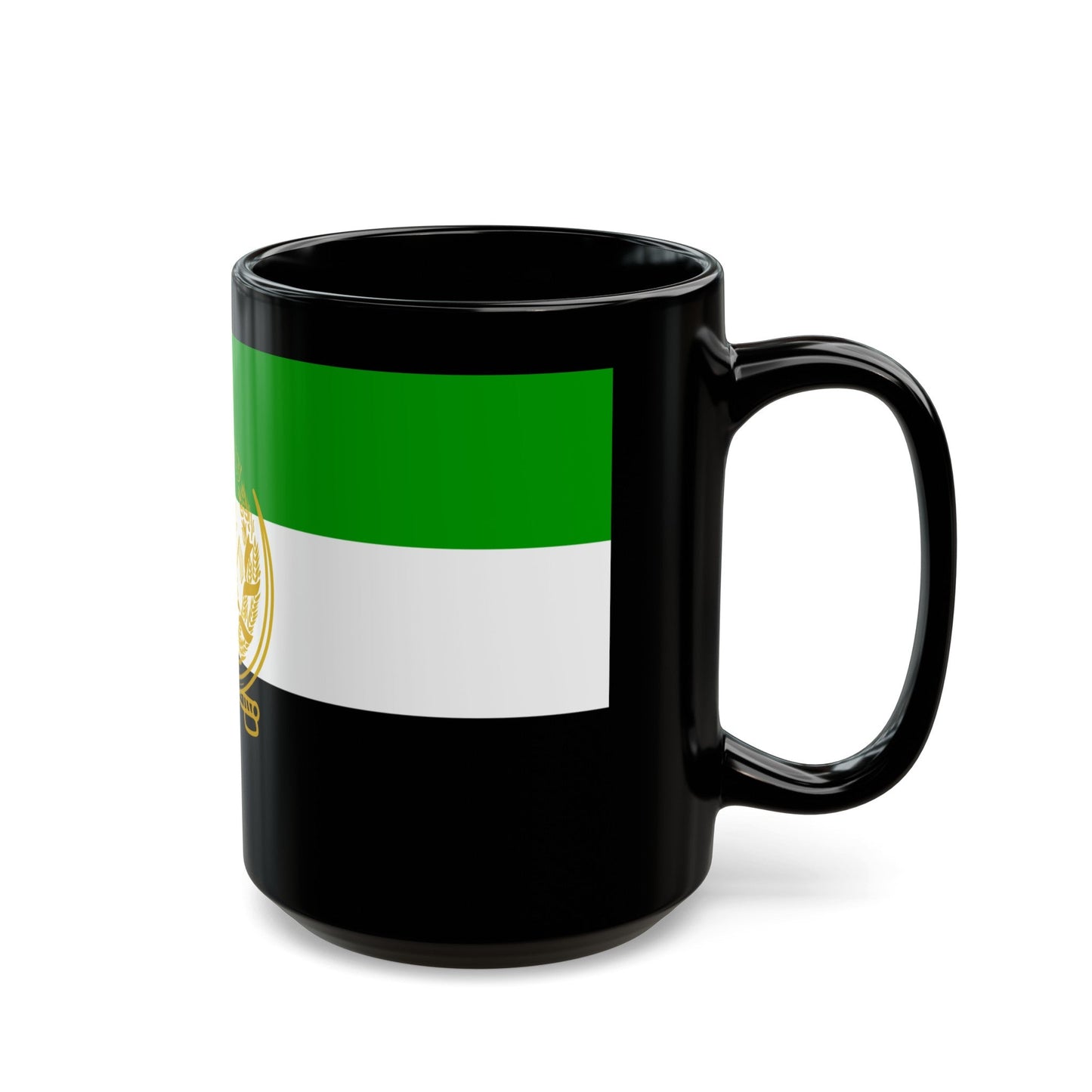 Flag of Afghanistan 1992 to 2001 - Black Coffee Mug-The Sticker Space