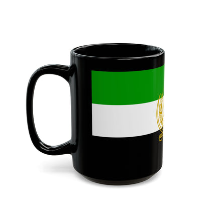 Flag of Afghanistan 1992 to 2001 - Black Coffee Mug-The Sticker Space