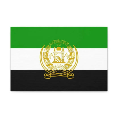 Flag of Afghanistan 1992 to 2001 - Canvas Wall Art 18″ x 12″ 1.25" - The Sticker Space