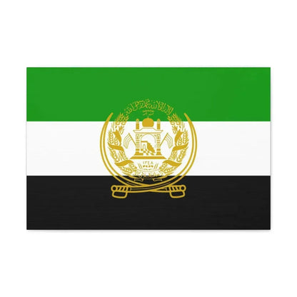 Flag of Afghanistan 1992 to 2001 - Canvas Wall Art 24″ x 16″ 1.25" - The Sticker Space