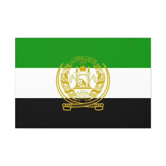 Flag of Afghanistan 1992 to 2001 - Canvas Wall Art 36" x 24" 1.25" - The Sticker Space
