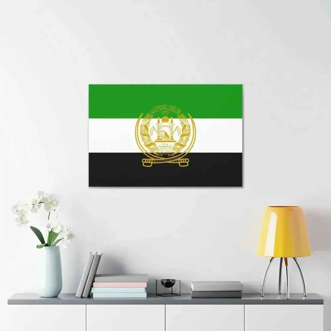 Flag of Afghanistan 1992 to 2001 - Canvas Wall Art - The Sticker Space