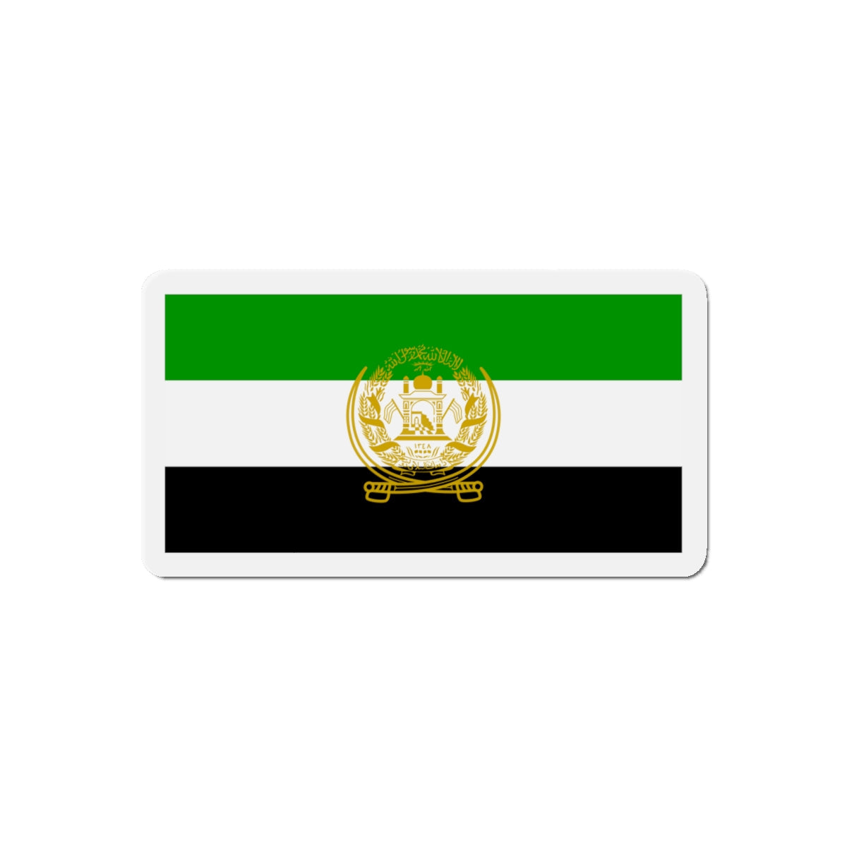 Flag of Afghanistan 1992 to 2001 - Die-Cut Magnet-5" x 5"-The Sticker Space