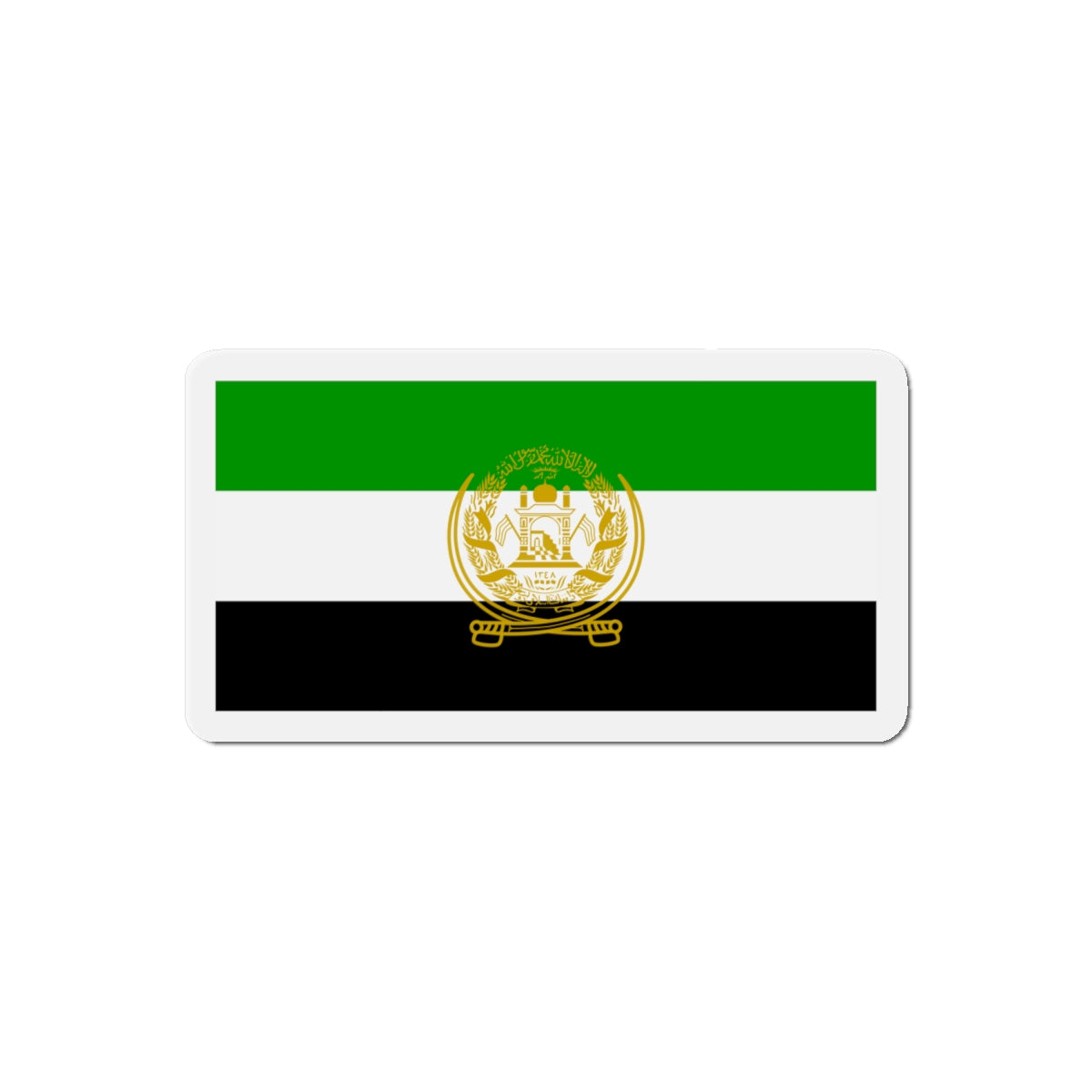 Flag of Afghanistan 1992 to 2001 - Die-Cut Magnet-6 × 6"-The Sticker Space