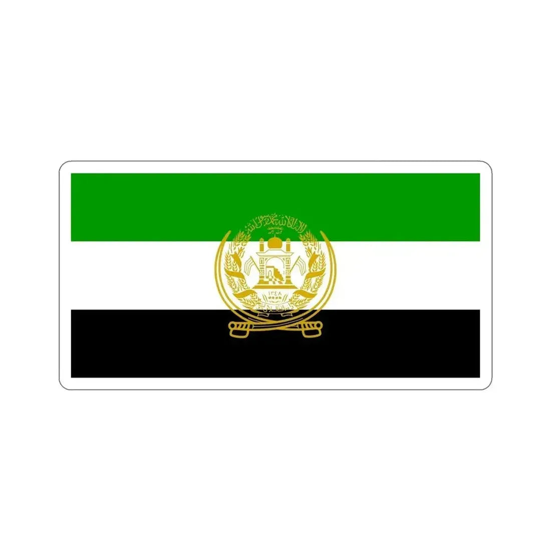 Flag of Afghanistan 1992 to 2001 STICKER Vinyl Die-Cut Decal - The Sticker Space