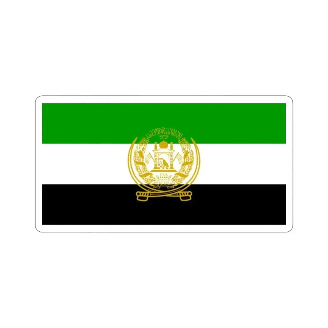 Flag of Afghanistan 1992 to 2001 STICKER Vinyl Die-Cut Decal - The Sticker Space