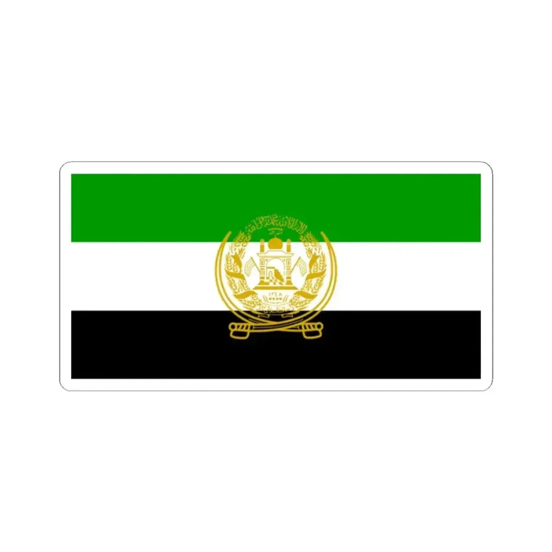Flag of Afghanistan 1992 to 2001 - STICKER Vinyl Kiss-Cut Decal 2 Inch White - The Sticker Space