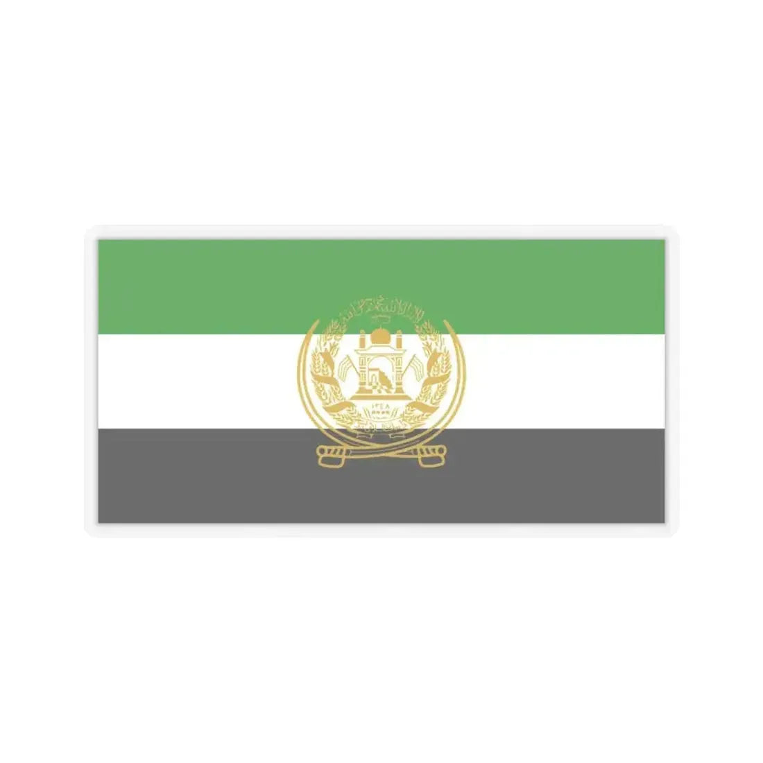 Flag of Afghanistan 1992 to 2001 - STICKER Vinyl Kiss-Cut Decal 3 Inch Transparent - The Sticker Space