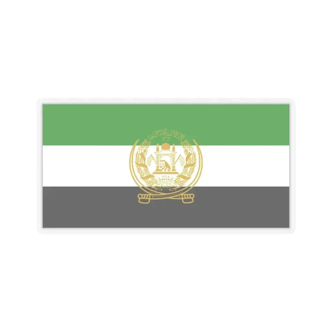 Flag of Afghanistan 1992 to 2001 - STICKER Vinyl Kiss-Cut Decal 4 Inch Transparent - The Sticker Space
