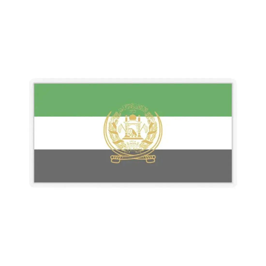 Flag of Afghanistan 1992 to 2001 - STICKER Vinyl Kiss-Cut Decal 6 Inch Transparent - The Sticker Space