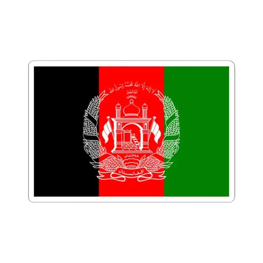 Flag of Afghanistan 2 (Afghanistan) STICKER Vinyl Kiss-Cut Decal 2 Inch White - The Sticker Space