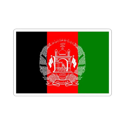 Flag of Afghanistan 2 (Afghanistan) STICKER Vinyl Kiss-Cut Decal 3 Inch White - The Sticker Space