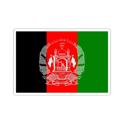 Flag of Afghanistan 2 (Afghanistan) STICKER Vinyl Kiss-Cut Decal 4 Inch White - The Sticker Space
