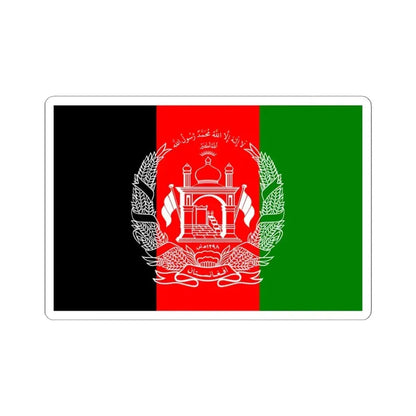 Flag of Afghanistan 2 (Afghanistan) STICKER Vinyl Kiss-Cut Decal 6 Inch White - The Sticker Space