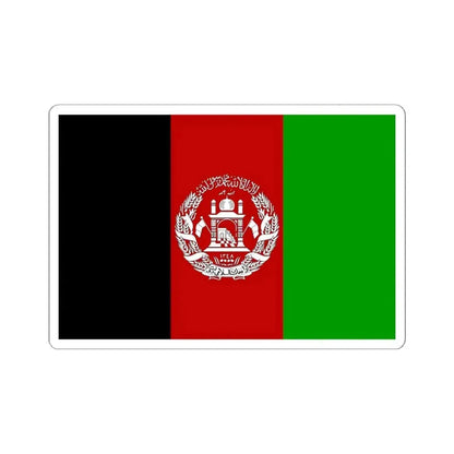 Flag of Afghanistan 2002-2004 3-2 (Afghanistan) STICKER Vinyl Kiss-Cut Decal 6 Inch White - The Sticker Space