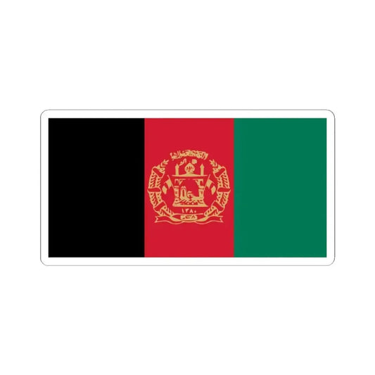 Flag of Afghanistan 2002-2004 Variant (Afghanistan) STICKER Vinyl Kiss-Cut Decal 2 Inch White - The Sticker Space