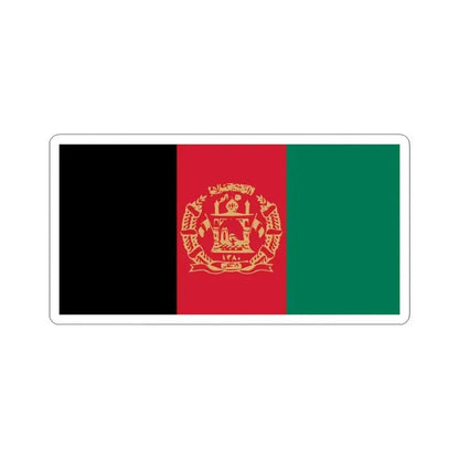 Flag of Afghanistan 2002-2004 Variant (Afghanistan) STICKER Vinyl Kiss-Cut Decal 6 Inch White - The Sticker Space