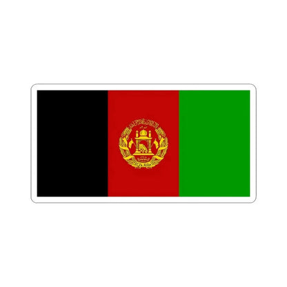 Flag of Afghanistan 2002-2004 variant with golden arms (Afghanistan) STICKER Vinyl Kiss-Cut Decal 6 Inch White - The Sticker Space