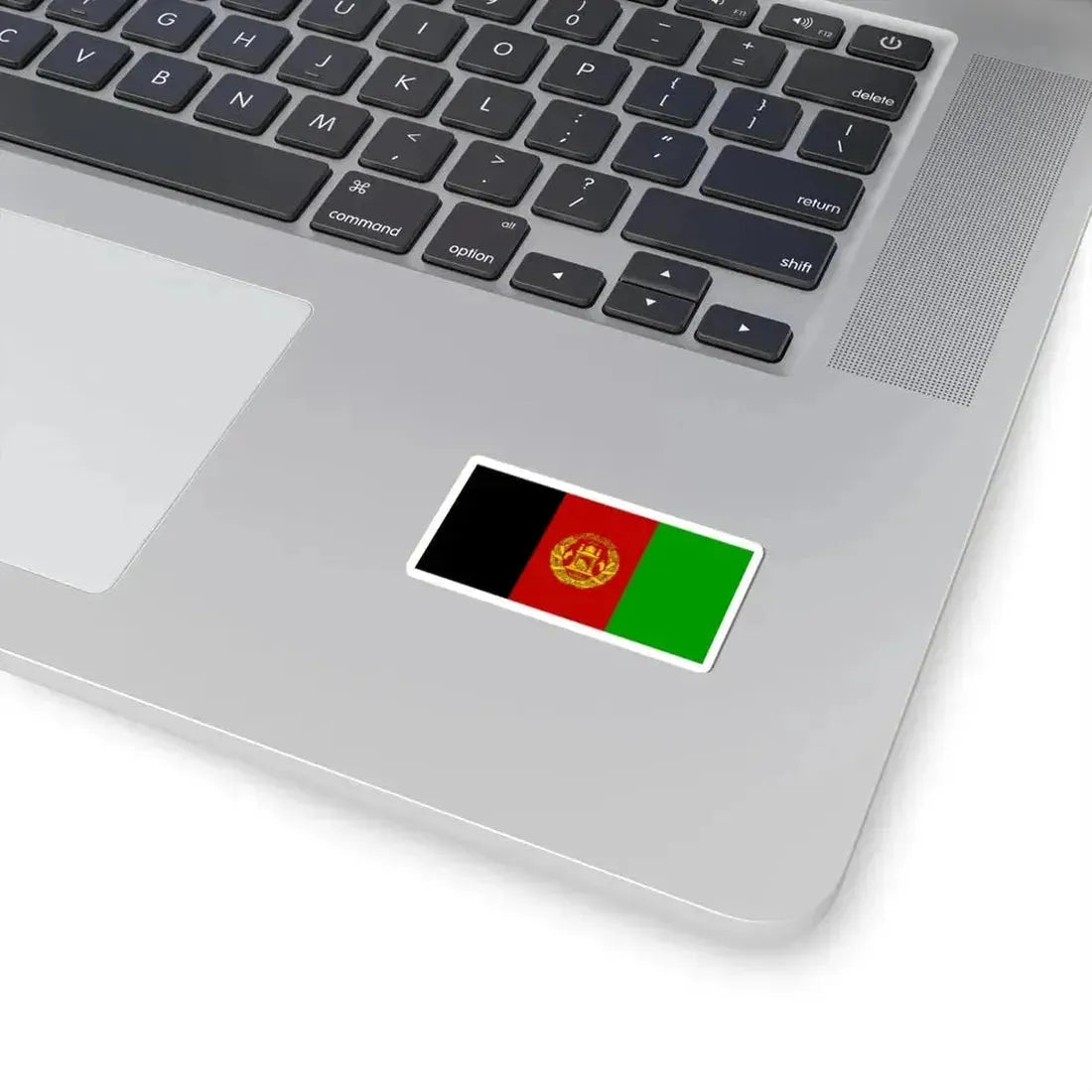 Flag of Afghanistan 2002-2004 variant with golden arms (Afghanistan) STICKER Vinyl Kiss-Cut Decal - The Sticker Space