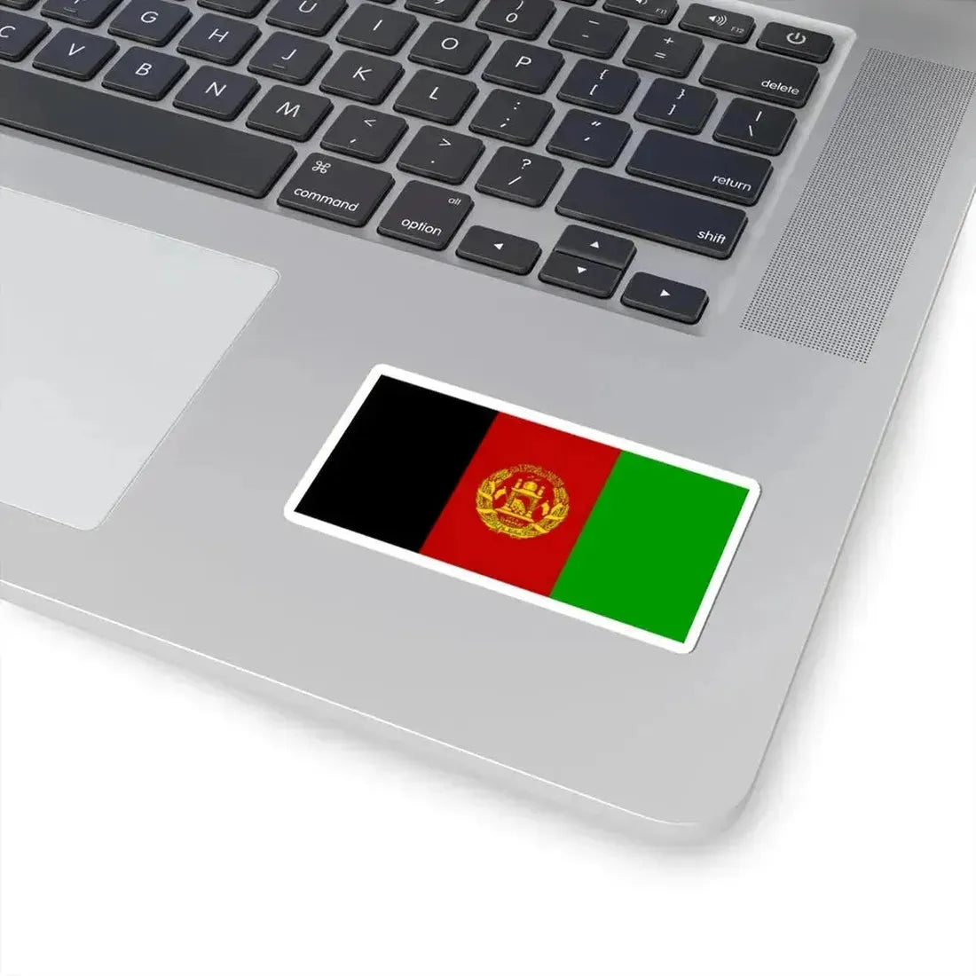 Flag of Afghanistan 2002-2004 variant with golden arms (Afghanistan) STICKER Vinyl Kiss-Cut Decal - The Sticker Space