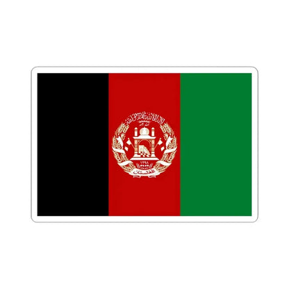 Flag of Afghanistan 2004-2021 variant (Afghanistan) STICKER Vinyl Kiss-Cut Decal 4 Inch White - The Sticker Space
