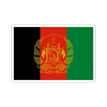 Flag of Afghanistan Gold Vers (Afghanistan) STICKER Vinyl Kiss-Cut Decal 2 Inch White - The Sticker Space