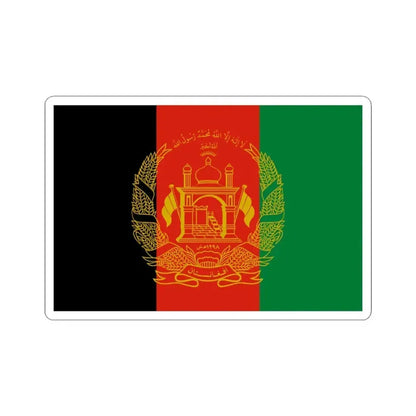 Flag of Afghanistan Gold Vers (Afghanistan) STICKER Vinyl Kiss-Cut Decal 3 Inch White - The Sticker Space