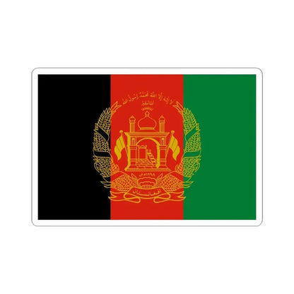 Flag of Afghanistan Gold Vers (Afghanistan) STICKER Vinyl Kiss-Cut Decal 4 Inch White - The Sticker Space