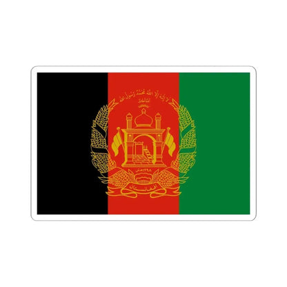 Flag of Afghanistan Gold Vers (Afghanistan) STICKER Vinyl Kiss-Cut Decal 6 Inch White - The Sticker Space