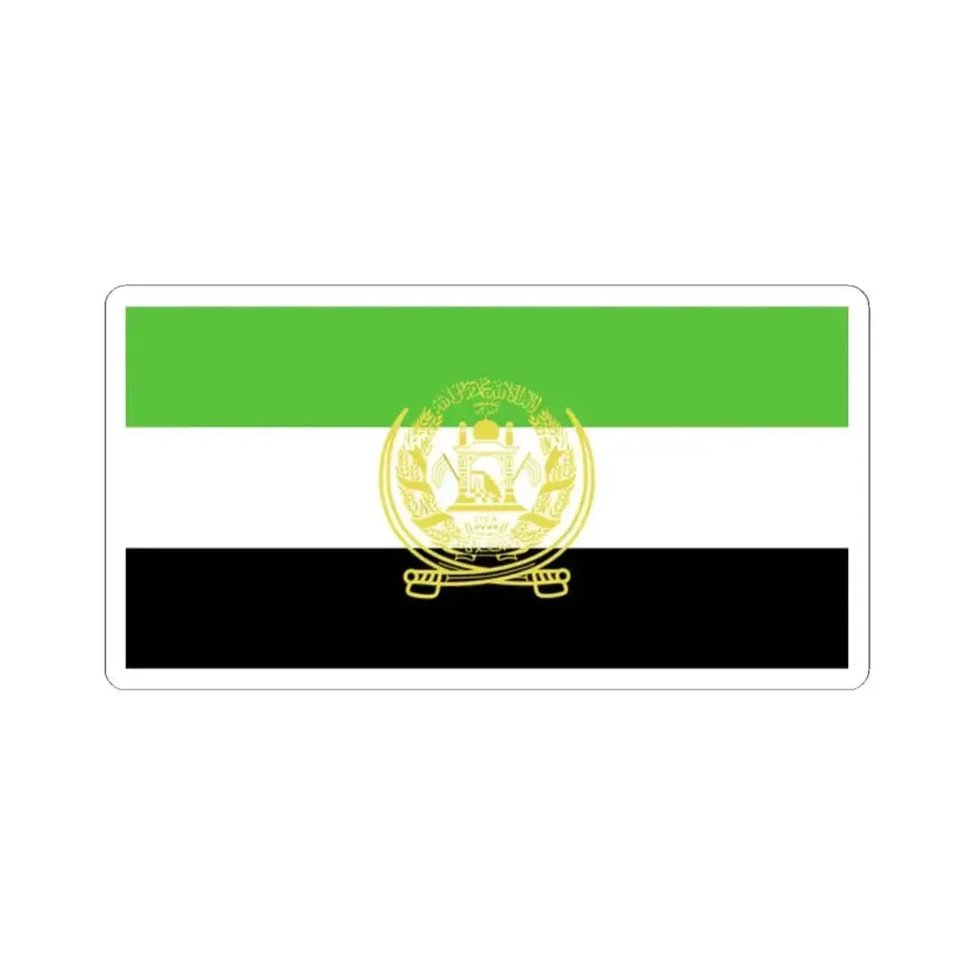 Flag of Afghanistan WFB 2000 (Afghanistan) STICKER Vinyl Kiss-Cut Decal 2 Inch White - The Sticker Space