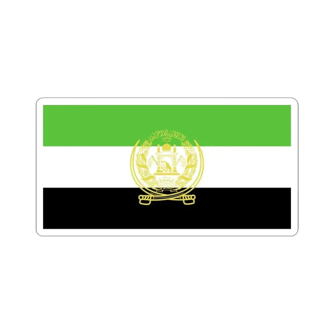 Flag of Afghanistan WFB 2000 (Afghanistan) STICKER Vinyl Kiss-Cut Decal 3 Inch White - The Sticker Space
