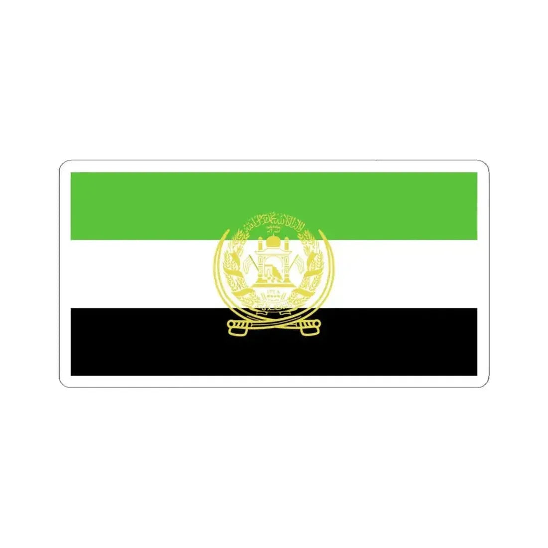 Flag of Afghanistan WFB 2000 (Afghanistan) STICKER Vinyl Kiss-Cut Decal 4 Inch White - The Sticker Space