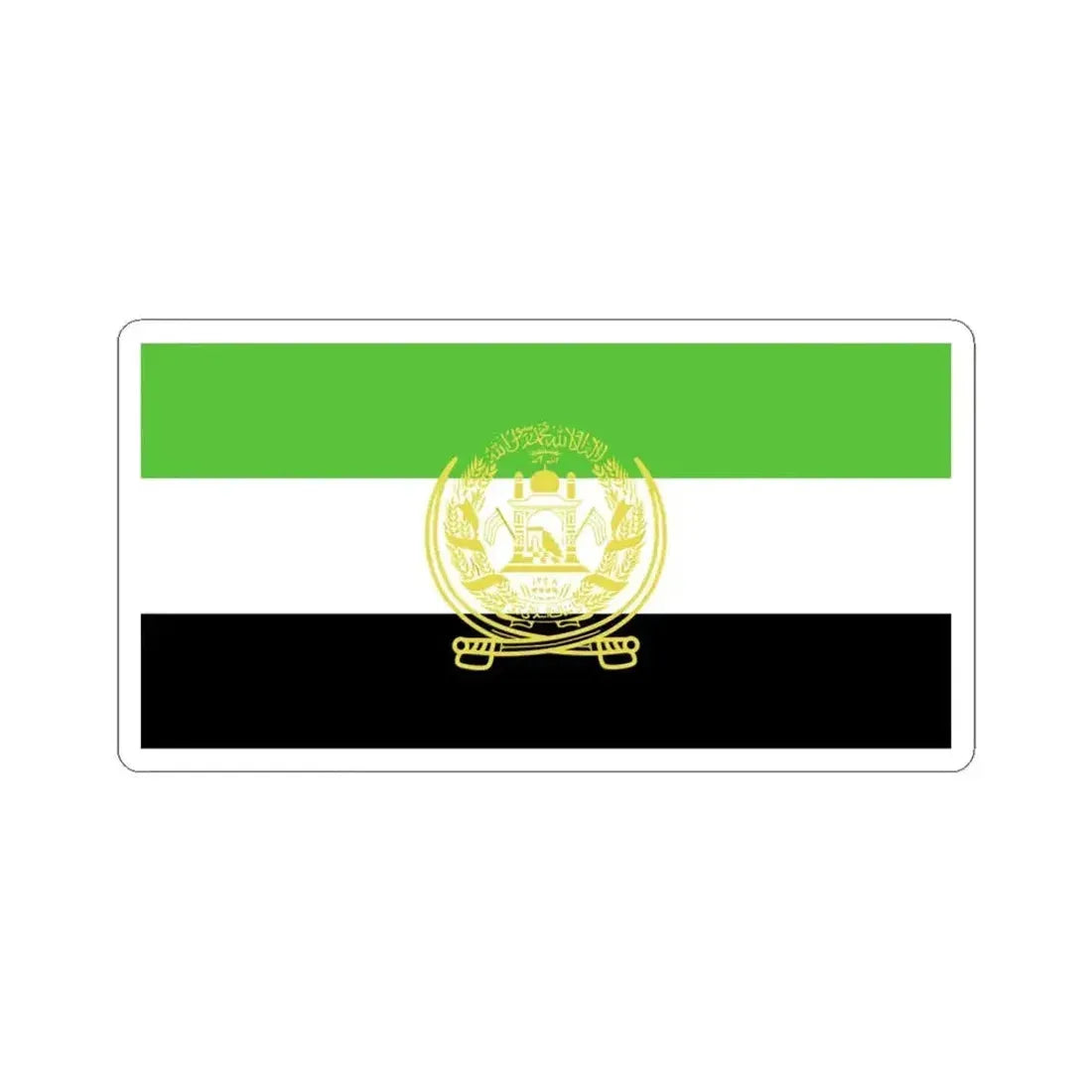Flag of Afghanistan WFB 2000 (Afghanistan) STICKER Vinyl Kiss-Cut Decal 6 Inch White - The Sticker Space