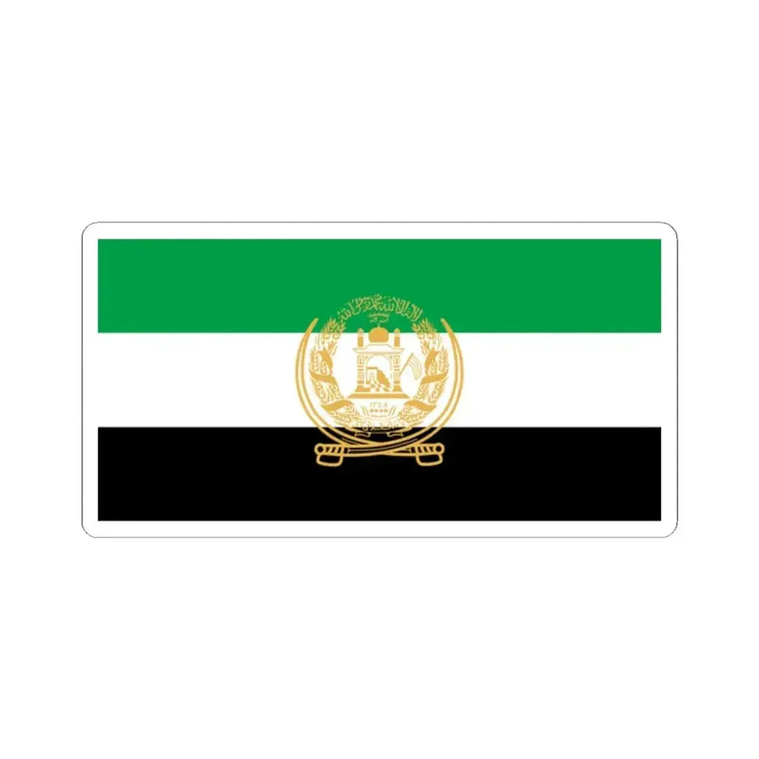Flag of Afghanistan WFB 2001 (Afghanistan) STICKER Vinyl Kiss-Cut Decal 2 Inch White - The Sticker Space