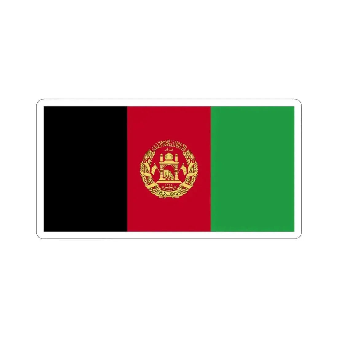 Flag of Afghanistan WFB 2004 (Afghanistan) STICKER Vinyl Kiss-Cut Decal 6 Inch White - The Sticker Space