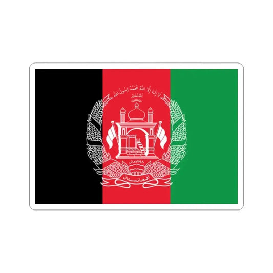 Flag of Afghanistan WFB (Afghanistan) STICKER Vinyl Kiss-Cut Decal 2 Inch White - The Sticker Space