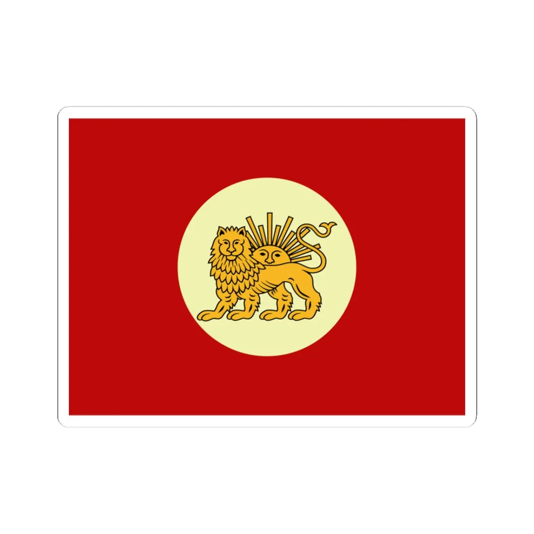 Flag of Agha Mohammad Khan (Iran) STICKER Vinyl Kiss-Cut Decal 3 Inch White - The Sticker Space