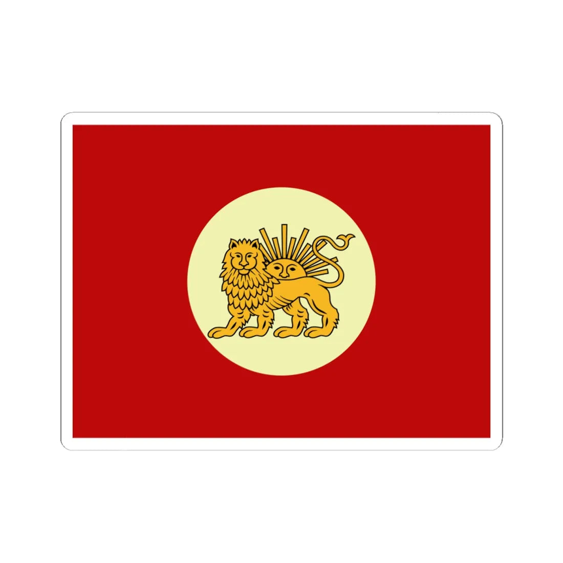 Flag of Agha Mohammad Khan (Iran) STICKER Vinyl Kiss-Cut Decal 4 Inch White - The Sticker Space