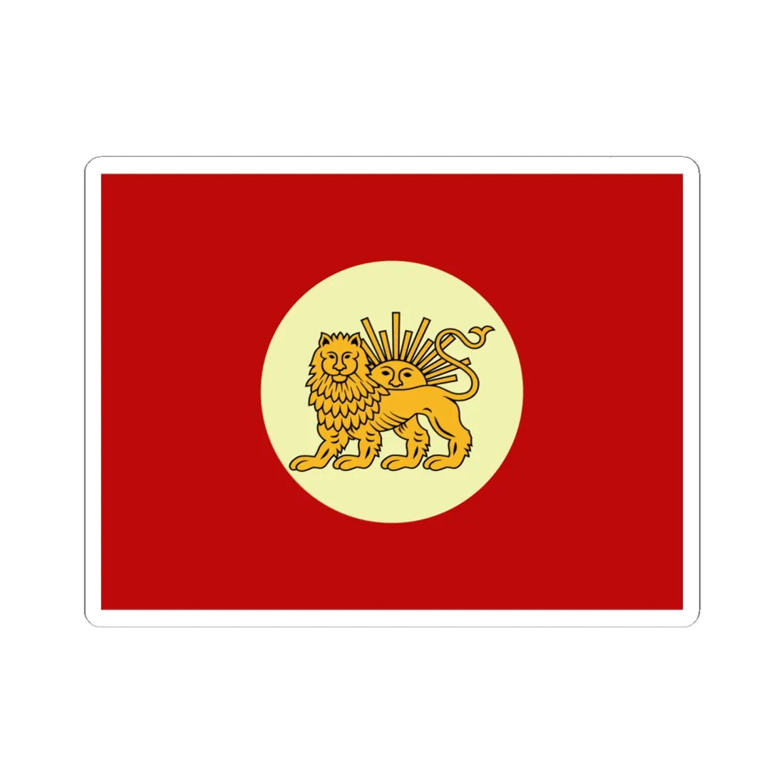 Flag of Agha Mohammad Khan (Iran) STICKER Vinyl Kiss-Cut Decal 6 Inch White - The Sticker Space