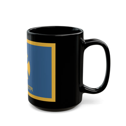 Flag of Agistri Island Greece - Black Coffee Mug-The Sticker Space