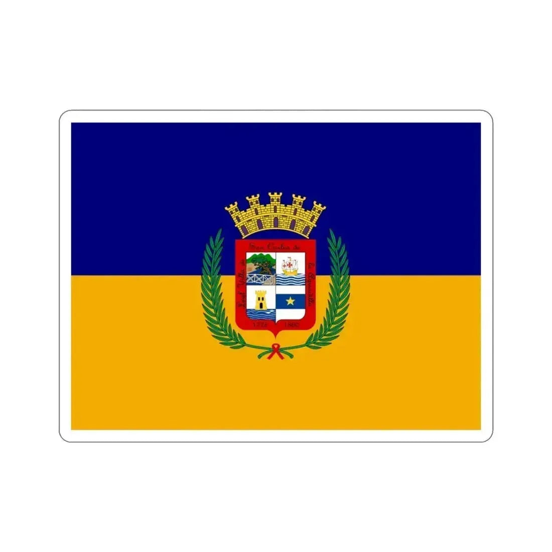 Flag of Aguadilla Puerto Rico STICKER Vinyl Die-Cut Decal 3 Inch - The Sticker Space