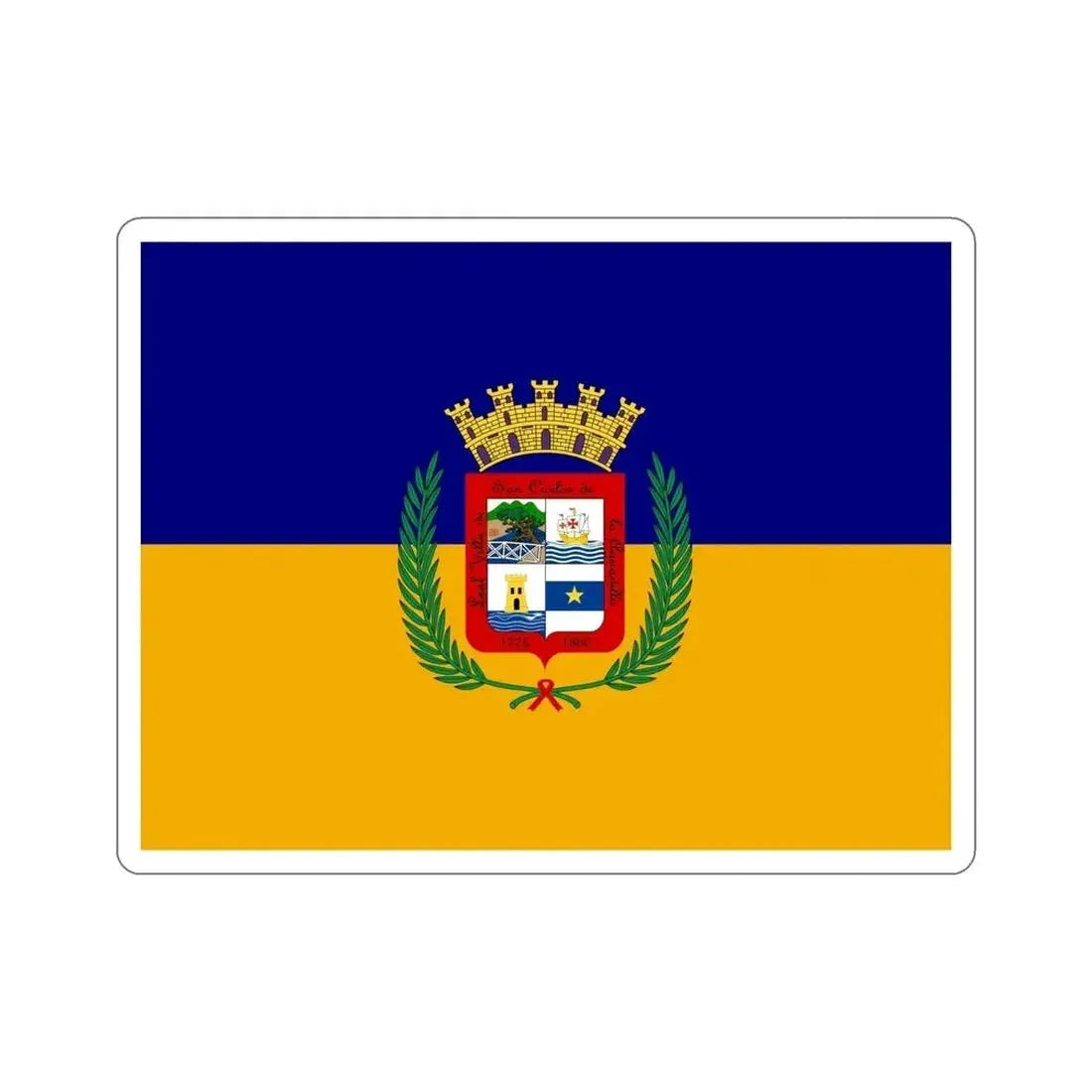 Flag of Aguadilla Puerto Rico STICKER Vinyl Die-Cut Decal - The Sticker Space