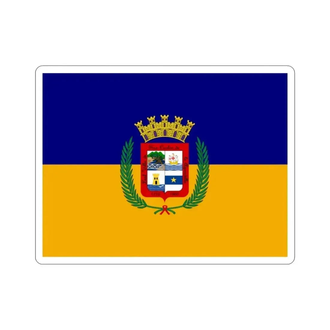 Flag of Aguadilla Puerto Rico STICKER Vinyl Die-Cut Decal - The Sticker Space