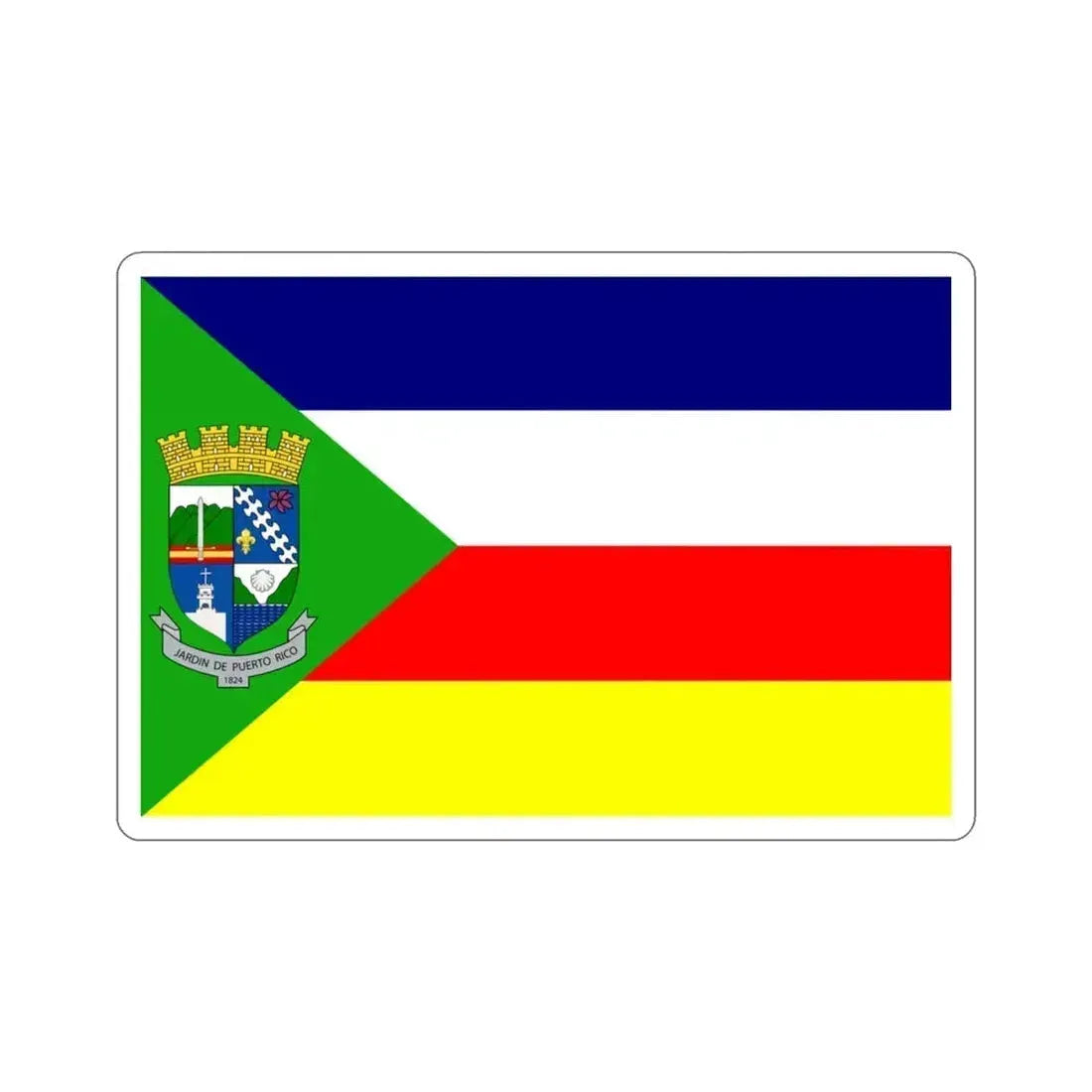 Flag of Aibonito Puerto Rico STICKER Vinyl Die-Cut Decal 3 Inch - The Sticker Space